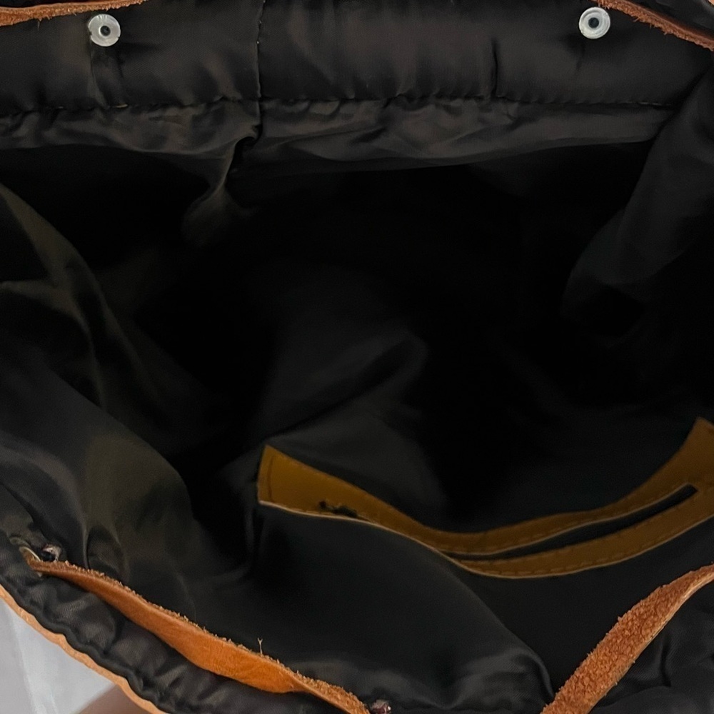 Suede Backpack | Embroidered Flowers | Mexican | Multicolored - Picture 6 of 6